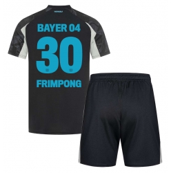 Fotbollsset Barn Bayer Leverkusen Jeremie Frimpong #30 Tredje Tröja 2024-25 Mini-Kit Kortärmad (+ korta byxor)