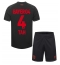 Fotbollsset Barn Bayer Leverkusen Jonathan Tah #4 Hemmatröja 2023-24 Mini-Kit Kortärmad (+ korta byxor)