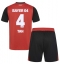 Fotbollsset Barn Bayer Leverkusen Jonathan Tah #4 Hemmatröja 2024-25 Mini-Kit Kortärmad (+ korta byxor)