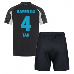 Fotbollsset Barn Bayer Leverkusen Jonathan Tah #4 Tredje Tröja 2024-25 Mini-Kit Kortärmad (+ korta byxor)