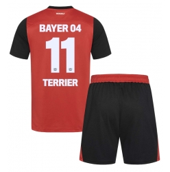 Fotbollsset Barn Bayer Leverkusen Martin Terrier #11 Hemmatröja 2024-25 Mini-Kit Kortärmad (+ korta byxor)