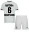 Fotbollsset Barn Bayer Leverkusen Odilon Kossounou #6 Bortatröja 2023-24 Mini-Kit Kortärmad (+ korta byxor)