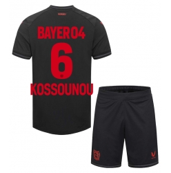 Fotbollsset Barn Bayer Leverkusen Odilon Kossounou #6 Hemmatröja 2023-24 Mini-Kit Kortärmad (+ korta byxor)