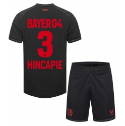 Fotbollsset Barn Bayer Leverkusen Piero Hincapie #3 Hemmatröja 2023-24 Mini-Kit Kortärmad (+ korta byxor)