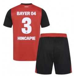 Fotbollsset Barn Bayer Leverkusen Piero Hincapie #3 Hemmatröja 2024-25 Mini-Kit Kortärmad (+ korta byxor)