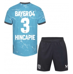 Fotbollsset Barn Bayer Leverkusen Piero Hincapie #3 Tredje Tröja 2023-24 Mini-Kit Kortärmad (+ korta byxor)