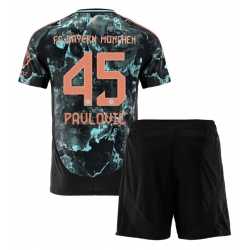 Fotbollsset Barn Bayern Munich Aleksandar Pavlovic #45 Bortatröja 2024-25 Mini-Kit Kortärmad (+ korta byxor)