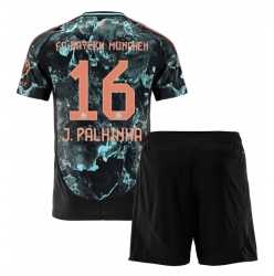 Fotbollsset Barn Bayern Munich Joao Palhinha #16 Bortatröja 2024-25 Mini-Kit Kortärmad (+ korta byxor)