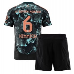 Fotbollsset Barn Bayern Munich Joshua Kimmich #6 Bortatröja 2024-25 Mini-Kit Kortärmad (+ korta byxor)