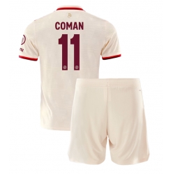 Fotbollsset Barn Bayern Munich Kingsley Coman #11 Tredje Tröja 2024-25 Mini-Kit Kortärmad (+ korta byxor)