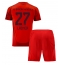 Fotbollsset Barn Bayern Munich Konrad Laimer #27 Hemmatröja 2024-25 Mini-Kit Kortärmad (+ korta byxor)