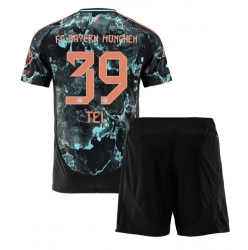 Fotbollsset Barn Bayern Munich Mathys Tel #39 Bortatröja 2024-25 Mini-Kit Kortärmad (+ korta byxor)