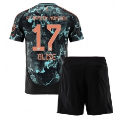 Fotbollsset Barn Bayern Munich Michael Olise #17 Bortatröja 2024-25 Mini-Kit Kortärmad (+ korta byxor)