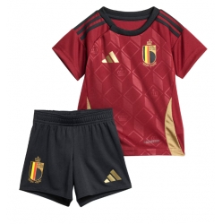 Fotbollsset Barn Belgien Hemmatröja EM 2024 Mini-Kit Kortärmad (+ korta byxor)