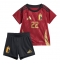 Fotbollsset Barn Belgien Jeremy Doku #22 Hemmatröja EM 2024 Mini-Kit Kortärmad (+ korta byxor)