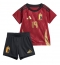 Fotbollsset Barn Belgien Johan Bakayoko #19 Hemmatröja EM 2024 Mini-Kit Kortärmad (+ korta byxor)