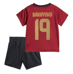 Fotbollsset Barn Belgien Johan Bakayoko #19 Hemmatröja EM 2024 Mini-Kit Kortärmad (+ korta byxor)