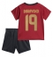 Fotbollsset Barn Belgien Johan Bakayoko #19 Hemmatröja EM 2024 Mini-Kit Kortärmad (+ korta byxor)