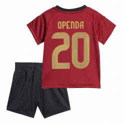 Fotbollsset Barn Belgien Lois Openda #20 Hemmatröja EM 2024 Mini-Kit Kortärmad (+ korta byxor)