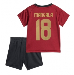 Fotbollsset Barn Belgien Orel Mangala #18 Hemmatröja EM 2024 Mini-Kit Kortärmad (+ korta byxor)