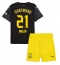 Fotbollsset Barn Borussia Dortmund Donyell Malen #21 Bortatröja 2024-25 Mini-Kit Kortärmad (+ korta byxor)