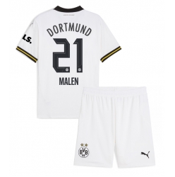 Fotbollsset Barn Borussia Dortmund Donyell Malen #21 Tredje Tröja 2024-25 Mini-Kit Kortärmad (+ korta byxor)