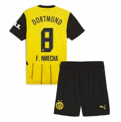 Fotbollsset Barn Borussia Dortmund Felix Nmecha #8 Hemmatröja 2024-25 Mini-Kit Kortärmad (+ korta byxor)