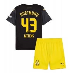 Fotbollsset Barn Borussia Dortmund Jamie Bynoe-Gittens #43 Bortatröja 2024-25 Mini-Kit Kortärmad (+ korta byxor)