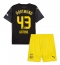 Fotbollsset Barn Borussia Dortmund Jamie Bynoe-Gittens #43 Bortatröja 2024-25 Mini-Kit Kortärmad (+ korta byxor)