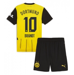 Fotbollsset Barn Borussia Dortmund Julian Brandt #10 Hemmatröja 2024-25 Mini-Kit Kortärmad (+ korta byxor)