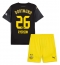 Fotbollsset Barn Borussia Dortmund Julian Ryerson #26 Bortatröja 2024-25 Mini-Kit Kortärmad (+ korta byxor)