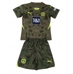 Fotbollsset Barn Borussia Dortmund Målvakt Bortatröja 2024-25 Mini-Kit Kortärmad (+ korta byxor)