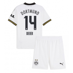 Fotbollsset Barn Borussia Dortmund Maximilian Beier #14 Tredje Tröja 2024-25 Mini-Kit Kortärmad (+ korta byxor)