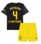 Fotbollsset Barn Borussia Dortmund Nico Schlotterbeck #4 Bortatröja 2024-25 Mini-Kit Kortärmad (+ korta byxor)