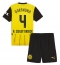 Fotbollsset Barn Borussia Dortmund Nico Schlotterbeck #4 Hemmatröja 2024-25 Mini-Kit Kortärmad (+ korta byxor)