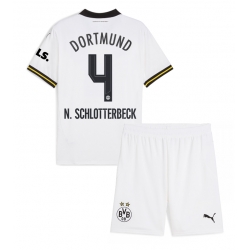 Fotbollsset Barn Borussia Dortmund Nico Schlotterbeck #4 Tredje Tröja 2024-25 Mini-Kit Kortärmad (+ korta byxor)