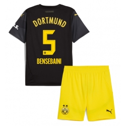 Fotbollsset Barn Borussia Dortmund Ramy Bensebaini #5 Bortatröja 2024-25 Mini-Kit Kortärmad (+ korta byxor)