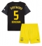 Fotbollsset Barn Borussia Dortmund Ramy Bensebaini #5 Bortatröja 2024-25 Mini-Kit Kortärmad (+ korta byxor)