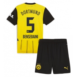 Fotbollsset Barn Borussia Dortmund Ramy Bensebaini #5 Hemmatröja 2024-25 Mini-Kit Kortärmad (+ korta byxor)