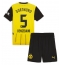 Fotbollsset Barn Borussia Dortmund Ramy Bensebaini #5 Hemmatröja 2024-25 Mini-Kit Kortärmad (+ korta byxor)