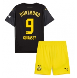 Fotbollsset Barn Borussia Dortmund Serhou Guirassy #9 Bortatröja 2024-25 Mini-Kit Kortärmad (+ korta byxor)