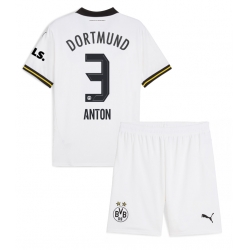 Fotbollsset Barn Borussia Dortmund Waldemar Anton #3 Tredje Tröja 2024-25 Mini-Kit Kortärmad (+ korta byxor)