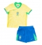 Fotbollsset Barn Brasilien Hemmatröja Copa America 2024 Mini-Kit Kortärmad (+ korta byxor)