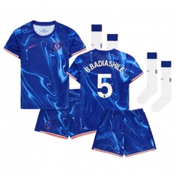 Fotbollsset Barn Chelsea Benoit Badiashile #5 Hemmatröja 2024-25 Mini-Kit Kortärmad (+ korta byxor)