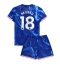 Fotbollsset Barn Chelsea Christopher Nkunku #18 Hemmatröja 2024-25 Mini-Kit Kortärmad (+ korta byxor)