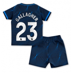 Fotbollsset Barn Chelsea Conor Gallagher #23 Bortatröja 2023-24 Mini-Kit Kortärmad (+ korta byxor)