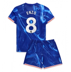 Fotbollsset Barn Chelsea Enzo Fernandez #8 Hemmatröja 2024-25 Mini-Kit Kortärmad (+ korta byxor)