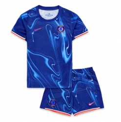 Fotbollsset Barn Chelsea Hemmatröja 2024-25 Mini-Kit Kortärmad (+ korta byxor)