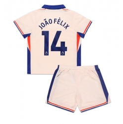 Fotbollsset Barn Chelsea Joao Felix #14 Bortatröja 2024-25 Mini-Kit Kortärmad (+ korta byxor)