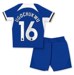 Fotbollsset Barn Chelsea Lesley Ugochukwu #16 Hemmatröja 2023-24 Mini-Kit Kortärmad (+ korta byxor)